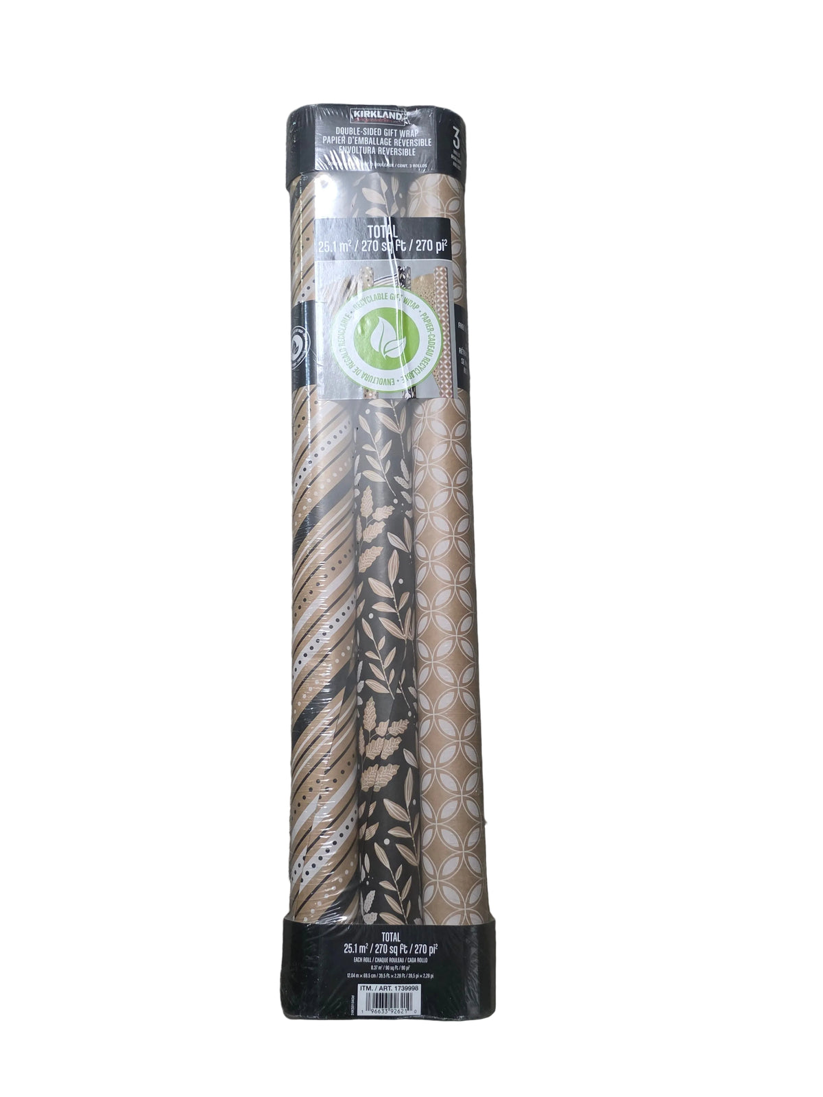 Kirkland Signature Everyday Gift Wrap, 270 sq. ft., 3-Pack - Assorted Style