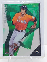 Load image into Gallery viewer, 2015 TOPPS Finest Green Refractor /99 Giancarlo Stanton #19 Miami Marlins