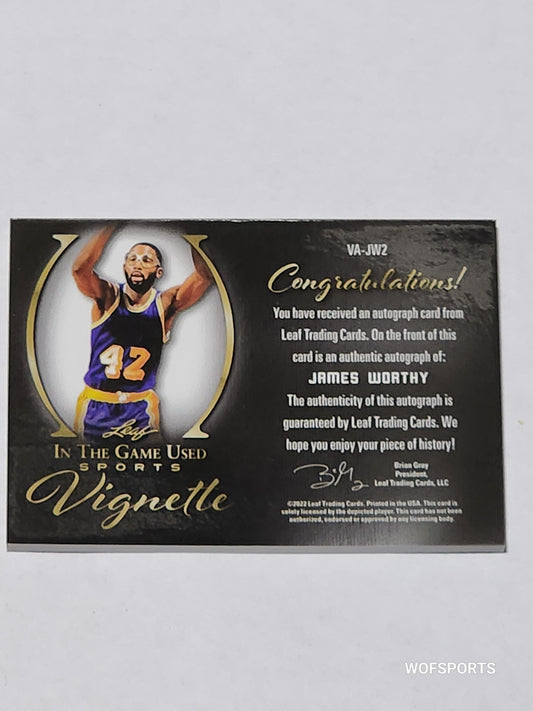 2022 Leaf In The Game Used Sports Vignette James Worthy #VA-JW2 #/5