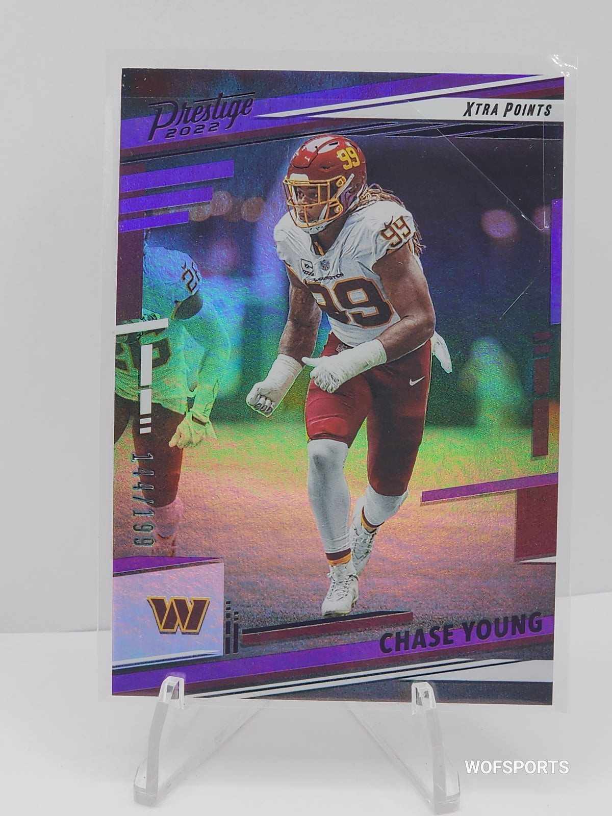 2022 Panini Prestige Xtra Points Purple 144/199 Chase Young #297 Washington