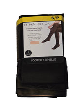将图片加载到图库查看器,H Halston Sheer Illusion Tights Black Size S/P 2 Pairs