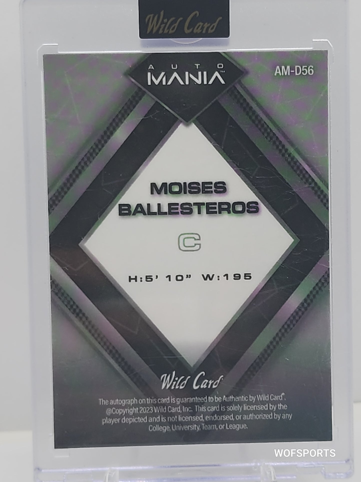 2023 Wild Card Auto Mania 3/3 Moises Ballesteros #AM-D56 Chicago Cubs