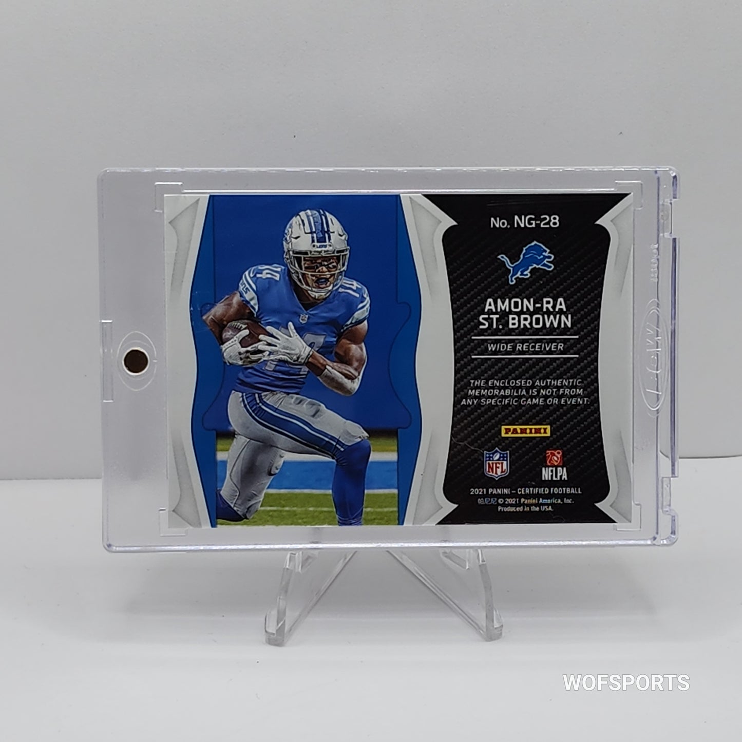 2021 Panini Certified Rookie Patch 26/35 Amon-Ra St. Brown RC #NG-28 Lions