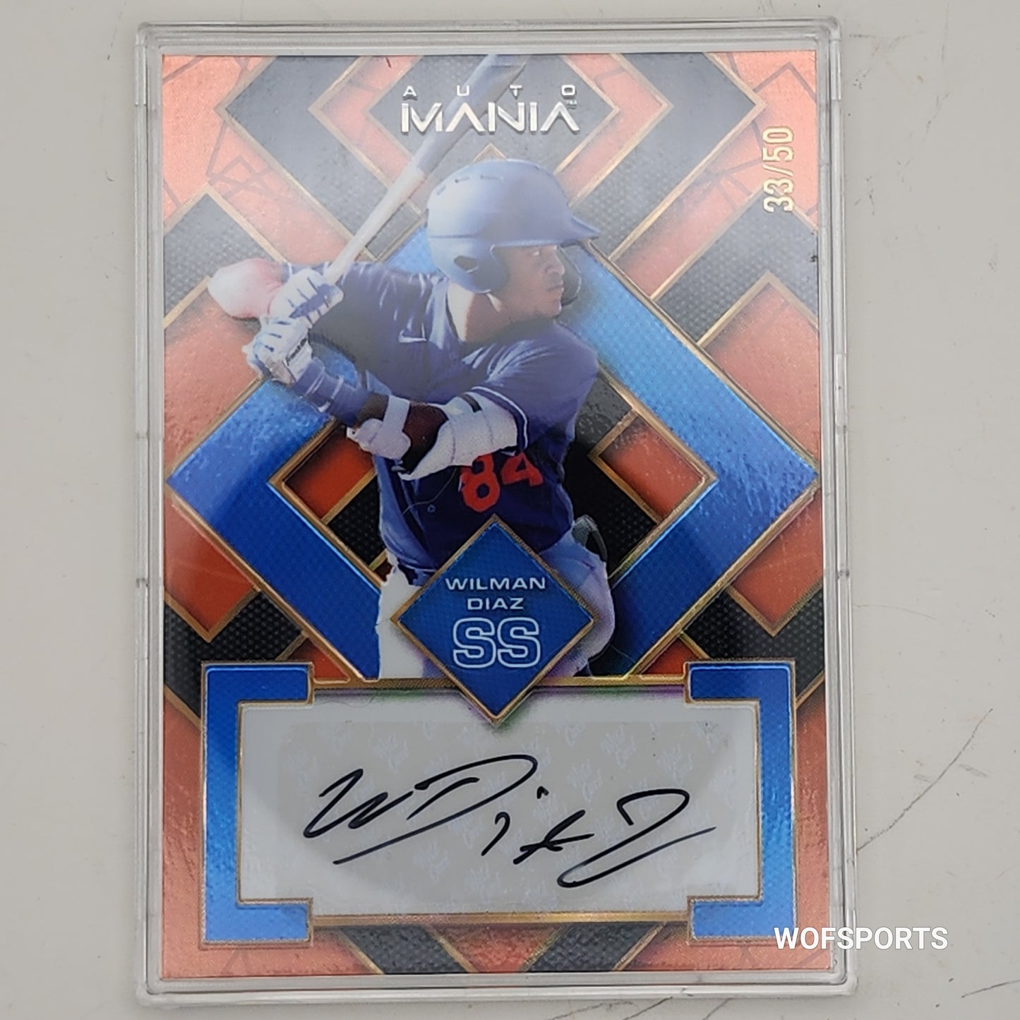 2023 Wild Card Auto Mania 33/50 Wilman Diaz #AM-SQ71 Los Angeles Dodgers