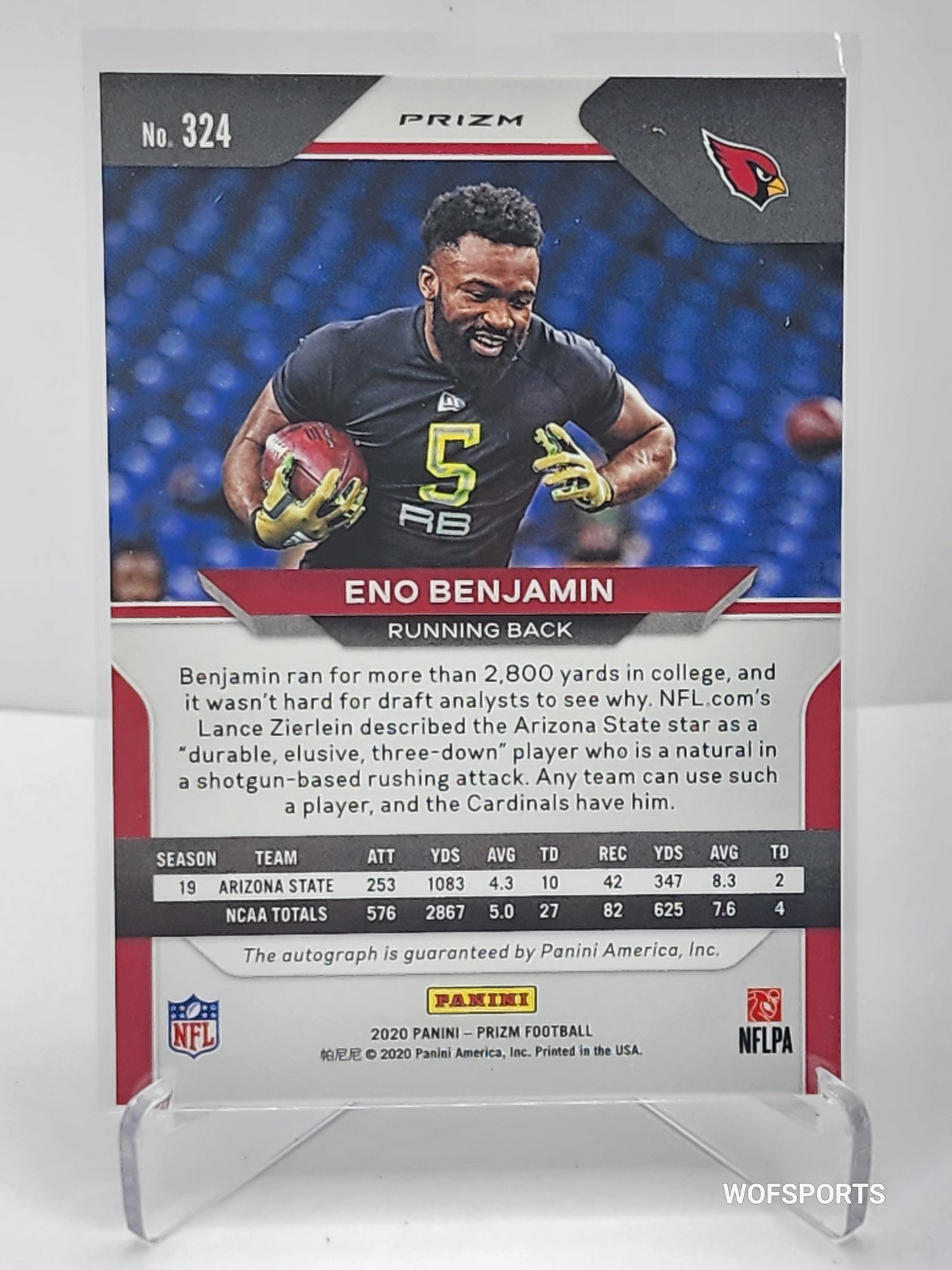 2020 Panini Prizm Rookie Pink Prizm Auto Eno Benjamin #324 Rookie Auto RC