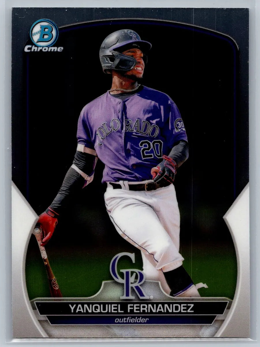 2023 Bowman Chrome Prospect #BCP-30 Yanquiel Fernandez - Colorado Rockies