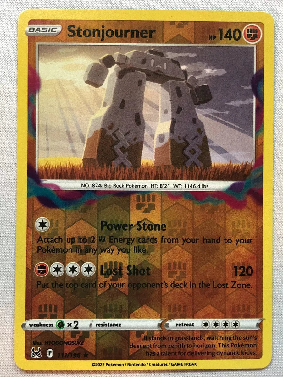 Sword and Shield Lost Origin Reverse Holo 111 Stonjourner