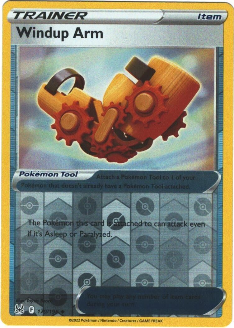 Sword and Shield Lost Origin Reverse Holo 170 Windup Arm