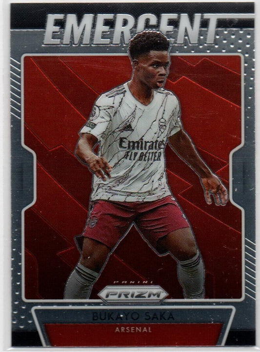 2020-21 Panini Prizm Premier League Emergent Bukayo Saka #3 Arsenal Card