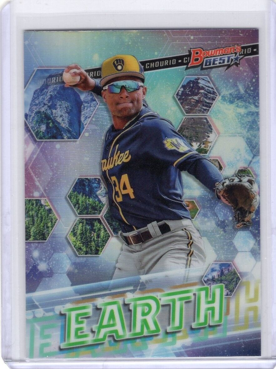 2022 Bowman's Best Refractor Earth Jackson Chourio #EE-14 Milwaukee Brewers