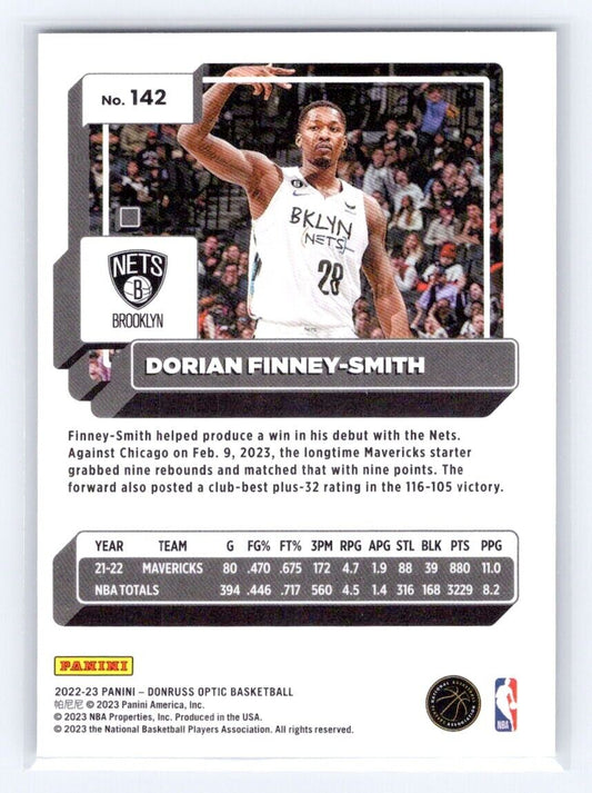 2022-23 Donruss Optic Dorian Finney-Smith 142 Brooklyn Nets - walk-of-famesports