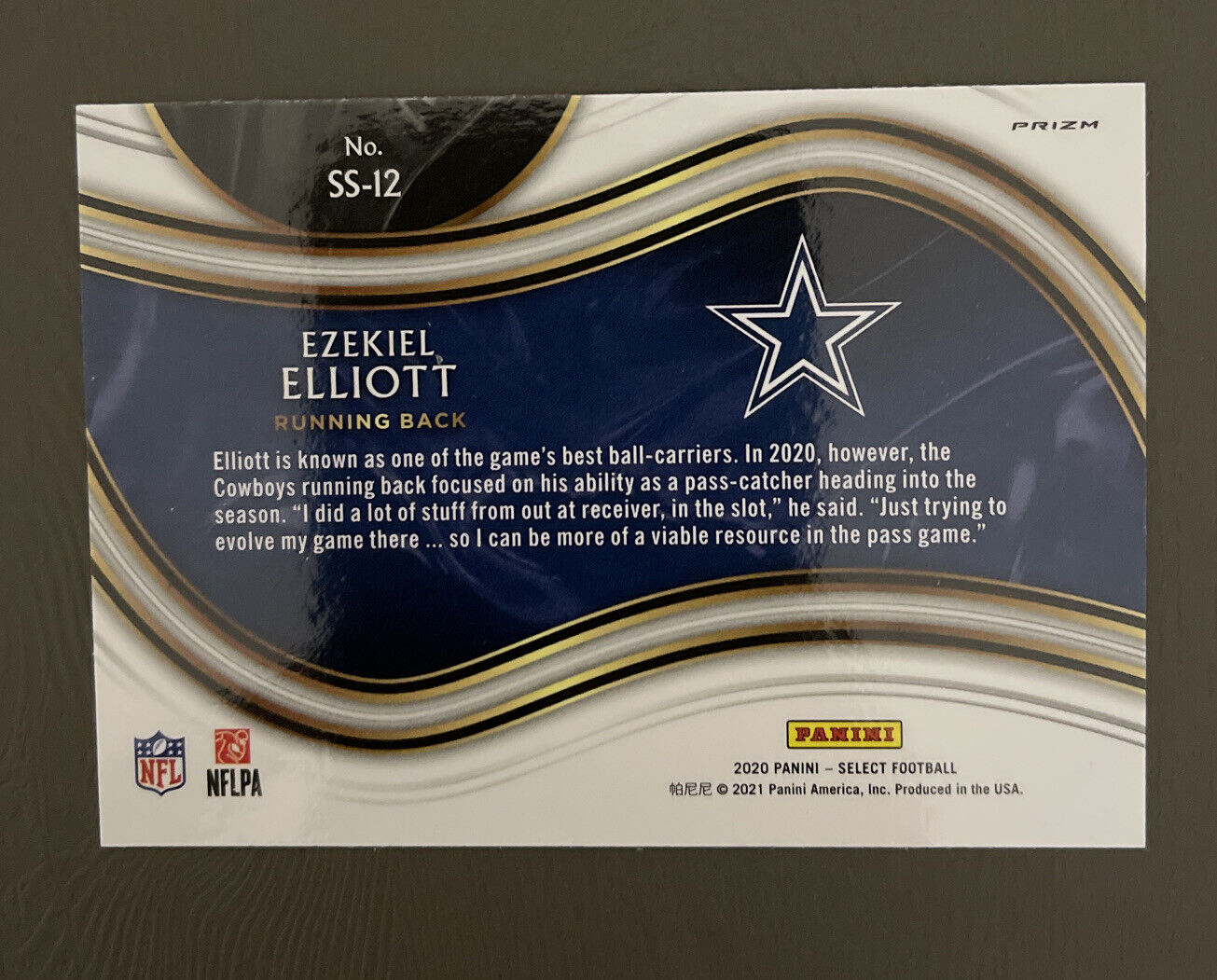 2020 Select EZEKIEL ELLIOTT Snapshots SILVER PRIZM SP Cowboys #SS-12