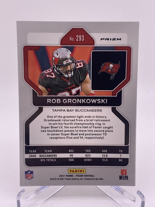 2021 Panini Prizm Red Cracked Ice Rob Gronkowski #293 Tampa Bay Buccaneers