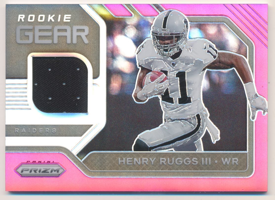 2020 Panini Prizm HENRY RUGGS III RC Pink ROOKIE GEAR PATCH PRIZM Raiders