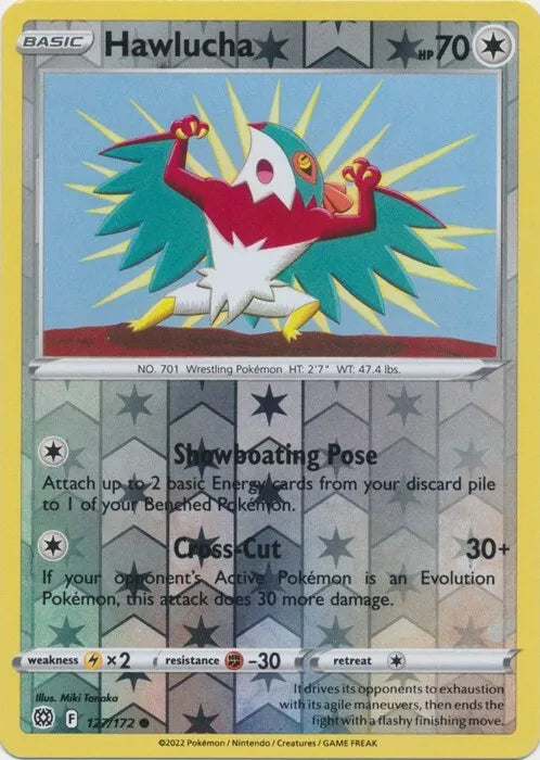 Sword and Shield Brilliant Stars Reverse Holo 127 Hawlucha