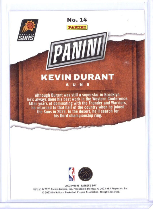 KEVIN DURANT 2023 PANINI FATHER'S DAY SILVER PRIZM /199 PHOENIX SUNS #14