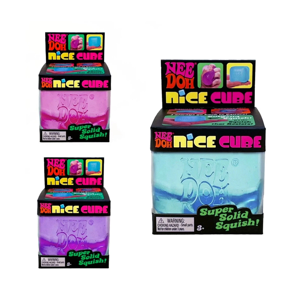 NeeDoh Nice Cube Super Solid Squish Stress Ball Assorted Color