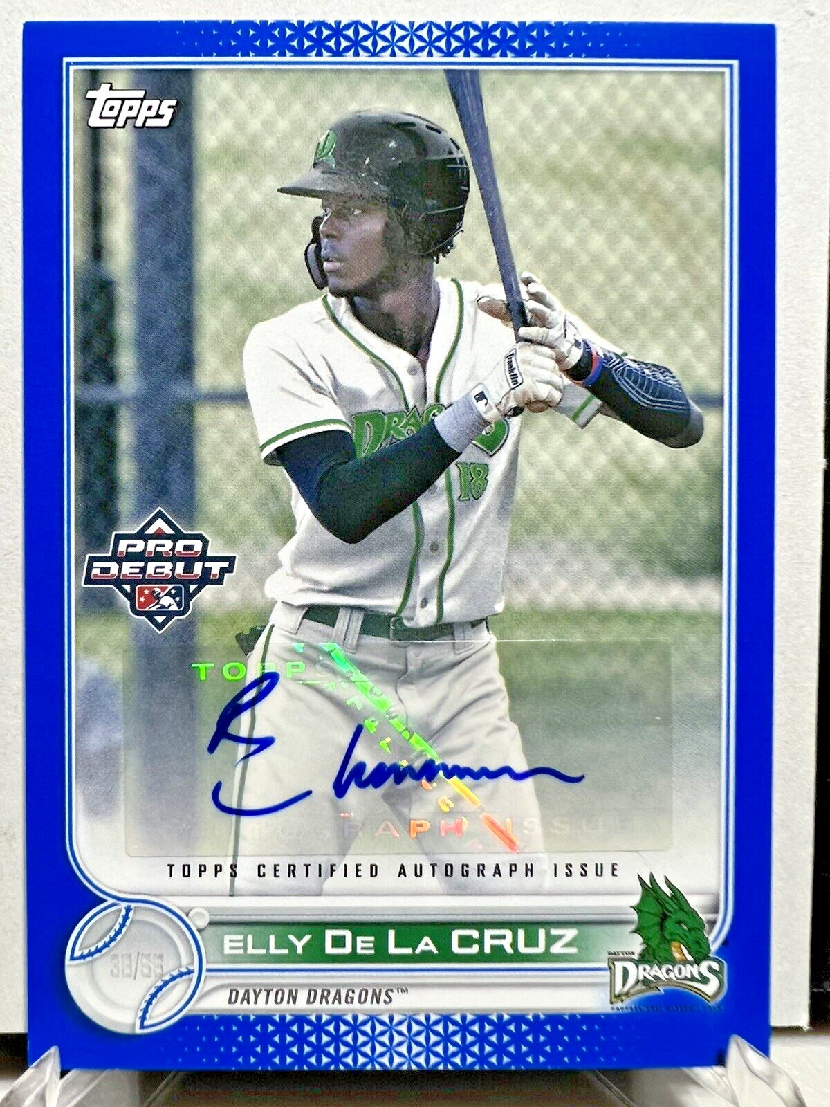 2022 Topps Pro Debut #PD-189 Elly De La Cruz RC Blue Auto /150