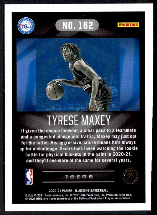2020-21 Panini Illusions Tyrese Maxey Rookie RC #162 Philadelphia 76ers