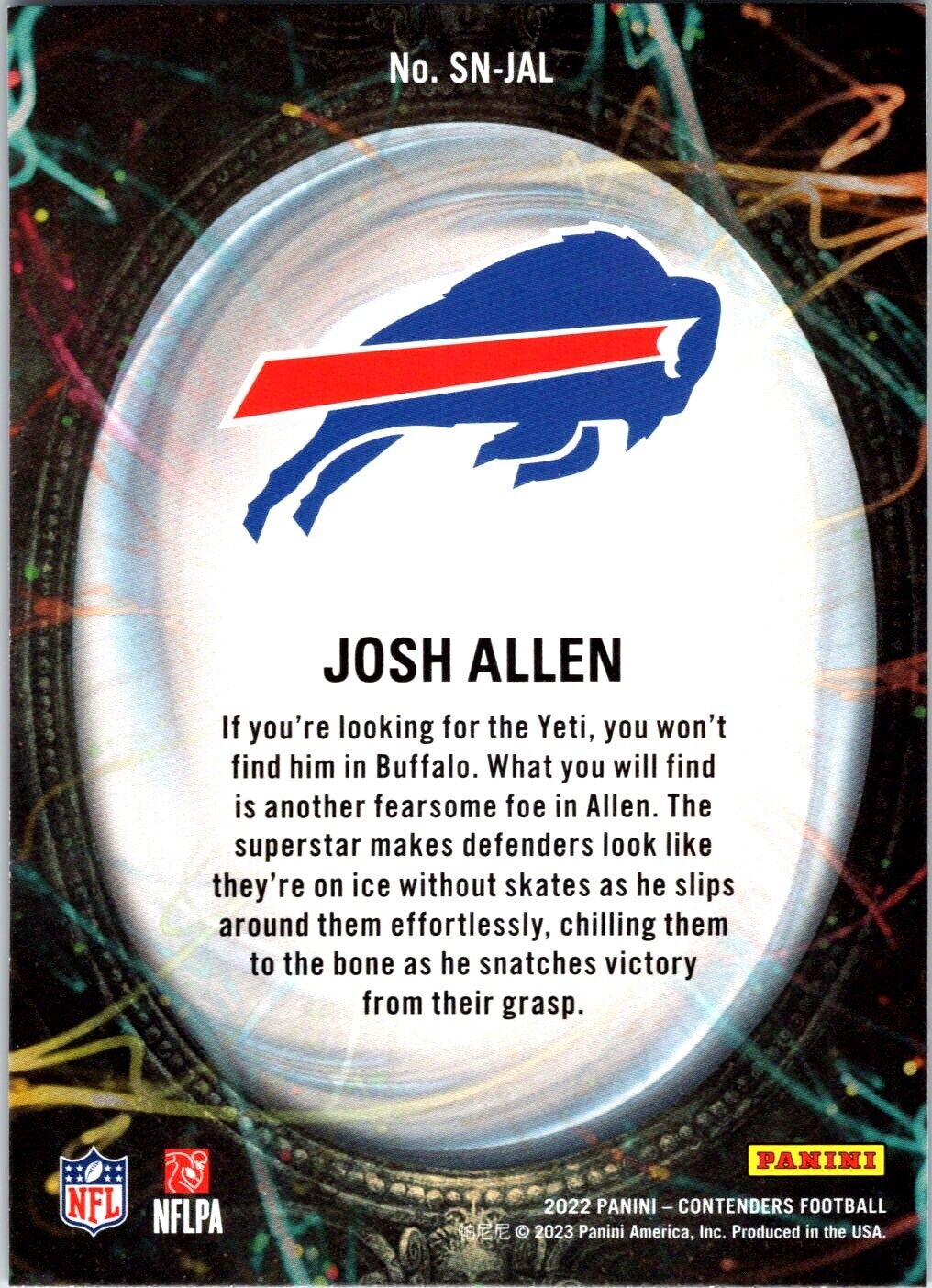 2022 Panini Contenders Supernatural Josh Allen #SN-JAL