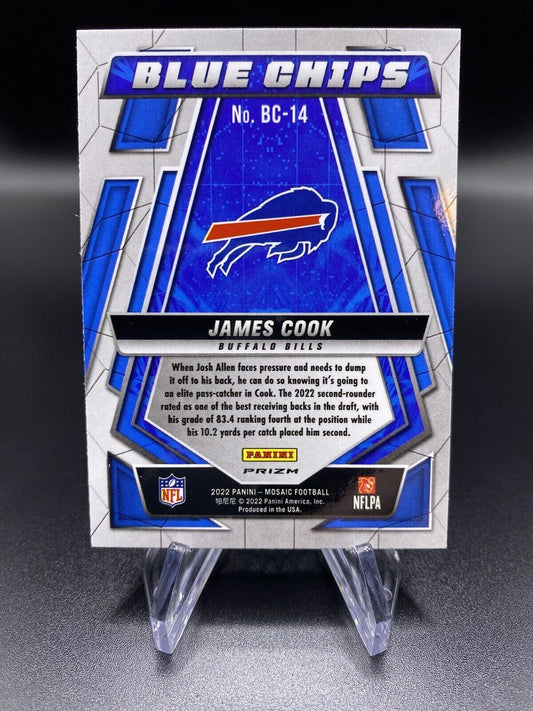 2022 PANINI MOSAIC FOOTBALL JAMES COOK BLUE CHIPS MOSAIC ROOKIE #BC-14 BILLS