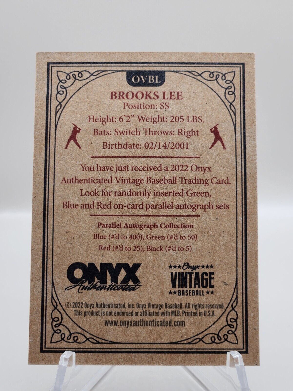 2022 Onyx Vintage Extended Brooks Lee Minnesota Twins #OVBL