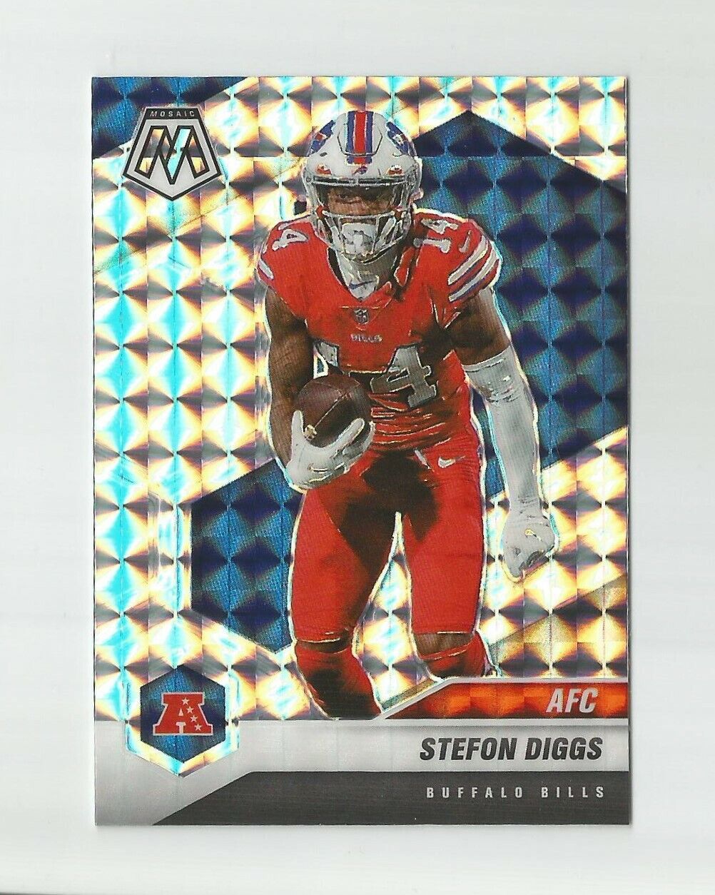 2021 Panini Mosaic Football Stefon Diggs Silver Mosaic Prizm #236 Buffalo Bills