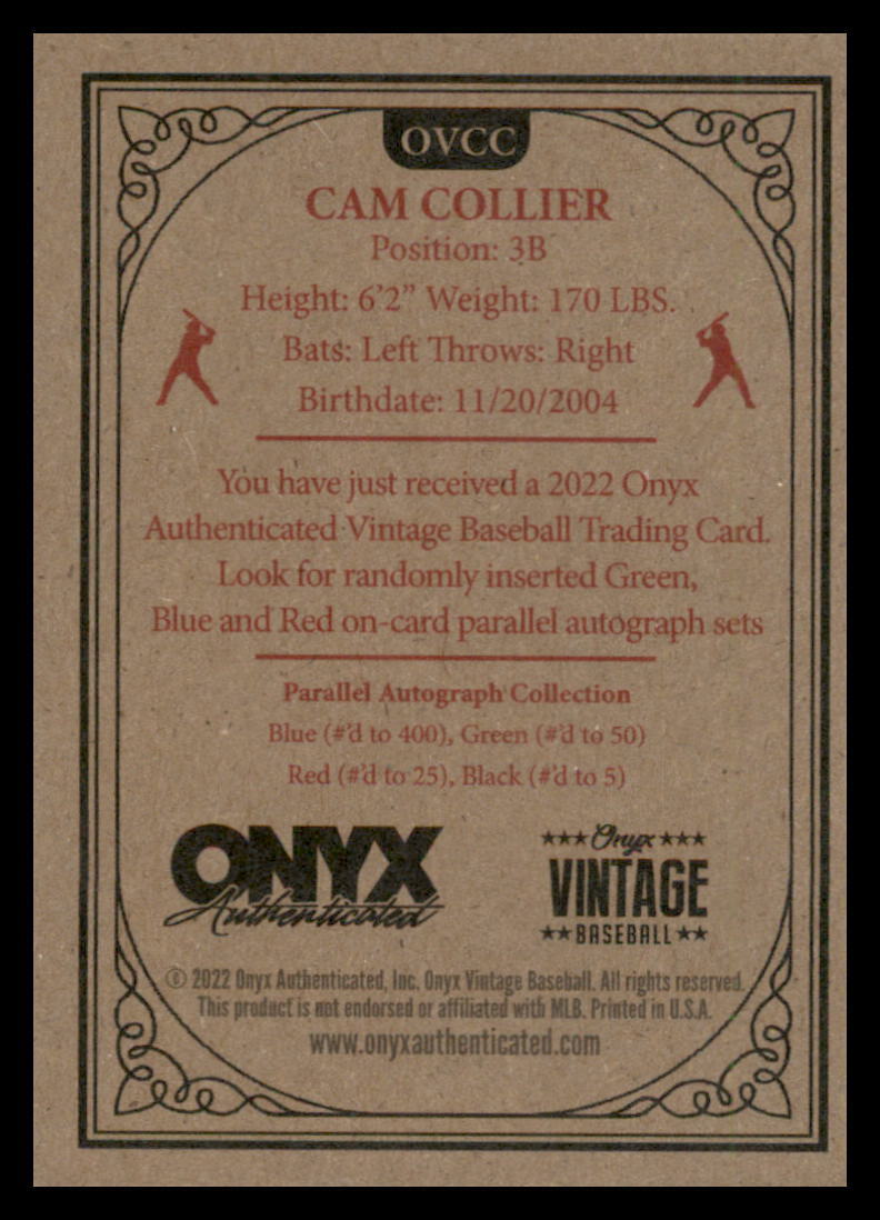 2022 Onyx Vintage Extended Cam Collier Cincinnati Reds #OVCC
