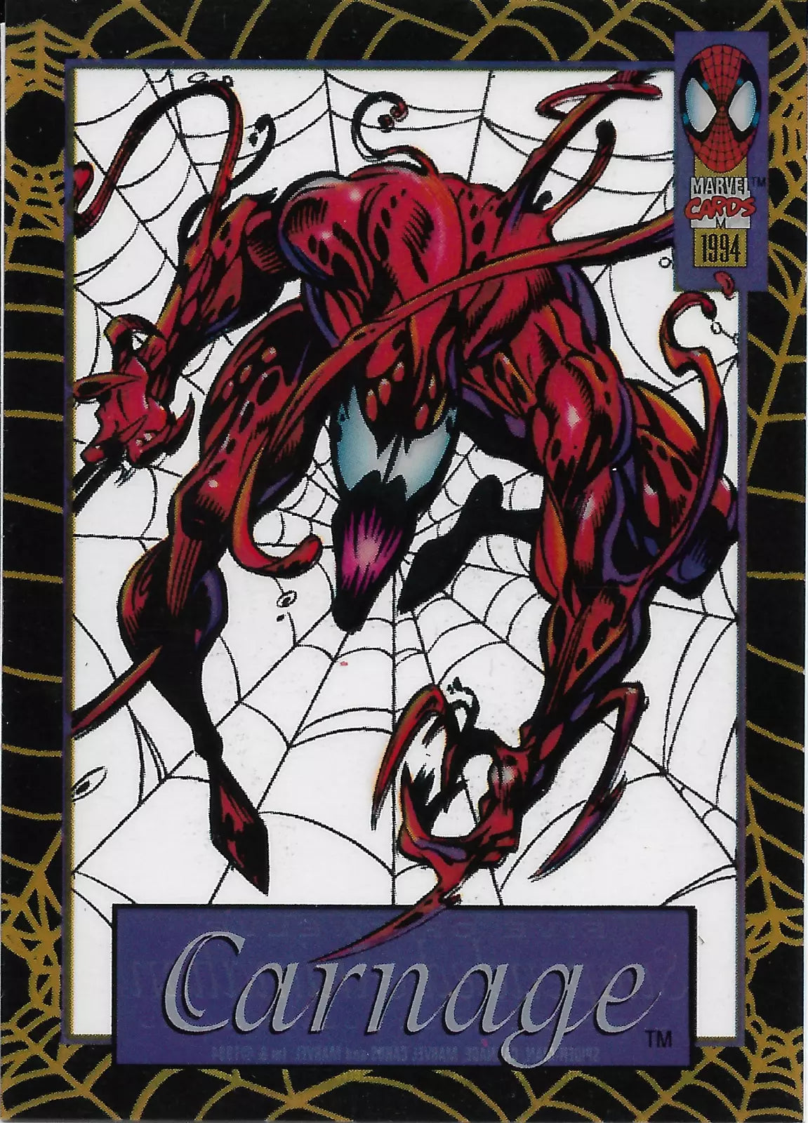 1994 Fleer Marvel Cards Suspended Animation #5 - Carnage