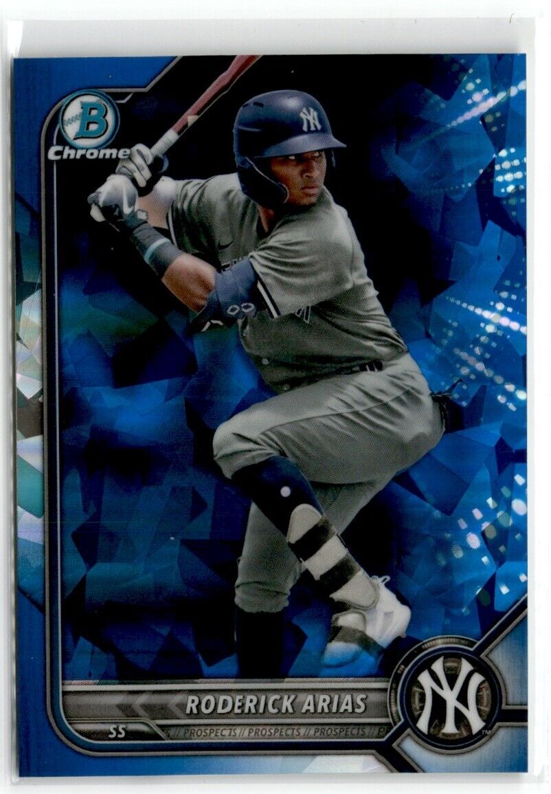 2022 Bowman Draft Sapphire Roderick Arias Prospect Chrome #BDC-79 Yankees