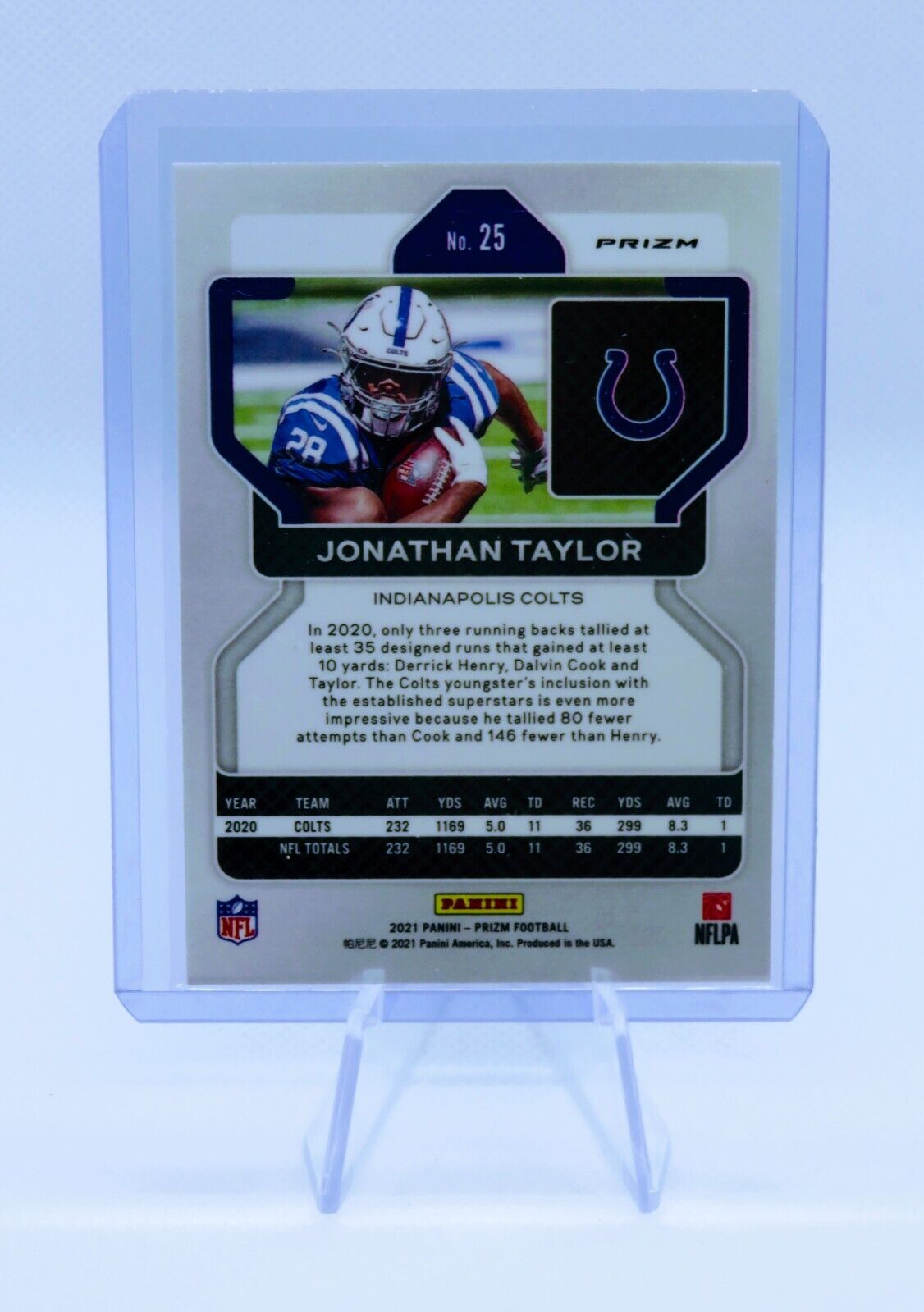 2021 Panini Prizm Jonathan Taylor Silver Prizm #25 Colts