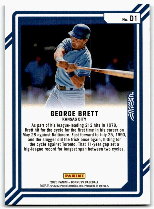 2023 Panini Dominators Rapture George Brett #D1 Kansas City Royals