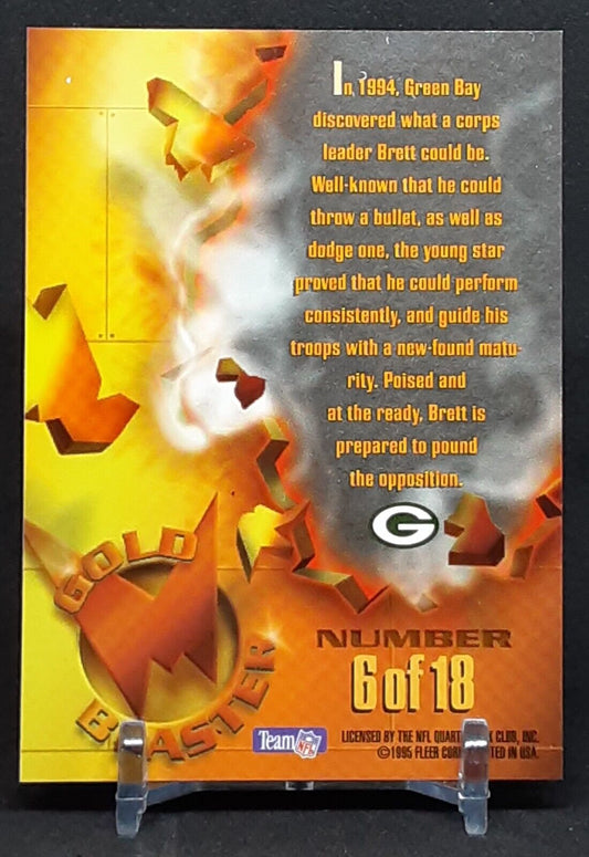 1995 Fleer Metal Gold Blaster Brett Favre #6 OF 18 Packers