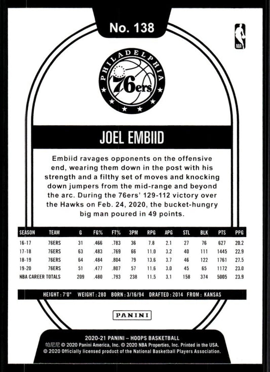 2020-21 NBA Hoops Basketball Complete Your Set RC Rookie Card Philadelphia 76ers