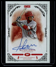 تحميل الصورة إلى عارض المعرض، 2022 Onyx Vintage Extended Blue Signatures #VAAC Allan Cerda #/400 - Cincinnati Reds
