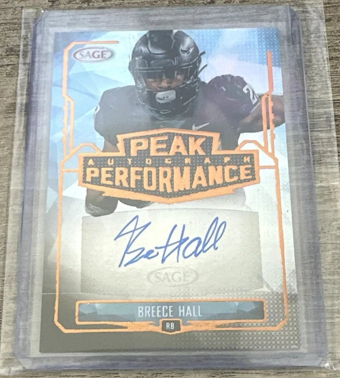 2022 Sage HIT Peak Performance Gold #BH Breece Hall Autograph RC