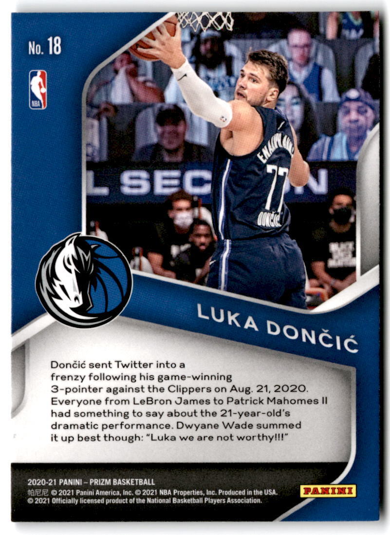 2020-21 Panini Prizm Dominance #18 LUKA DONCIC Dallas Mavericks