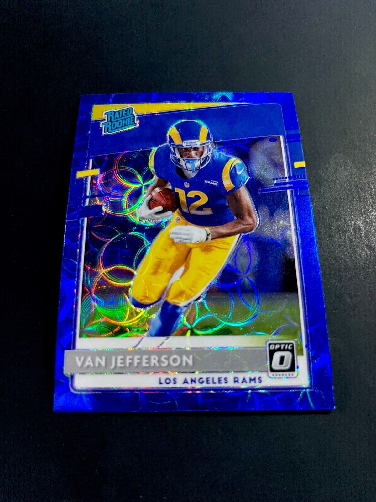 2020 Optic Van Jefferson Rated Rookie Card #176 Blue Scope Prizm Rams RC