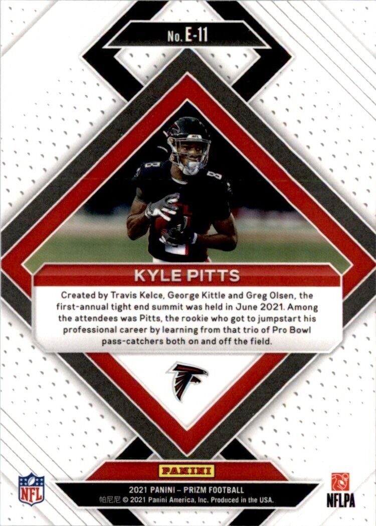 KYLE PITTS 2022 PANINI PRIZM Emergent ATLANTA FALCONS #E-11 - walk-of-famesports