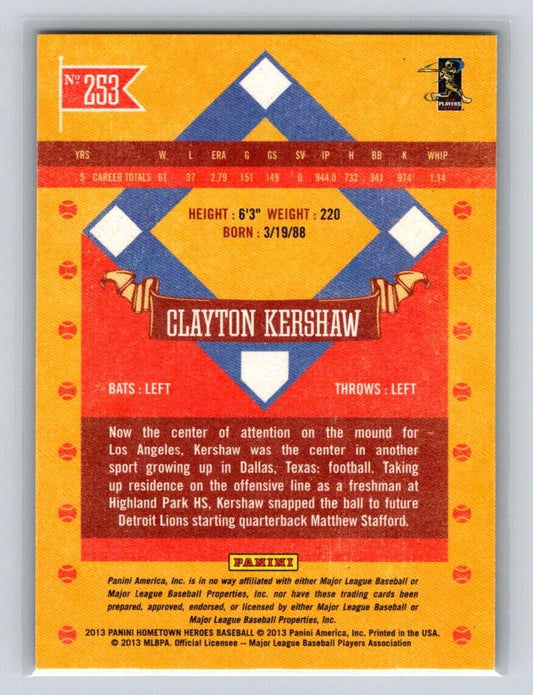 2013 Panini Home Town Heroes Clayton Kershaw #253