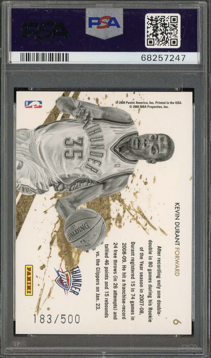 2009 Panini R & S Gold Stars Gold #6 Kevin Durant Warriors /500 PSA 10 GEM MINT