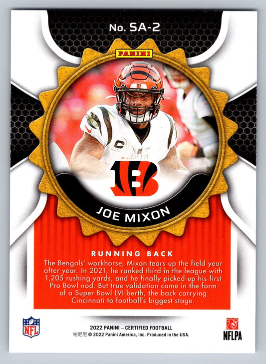 2022 Panini Certified Seal of Approval #SA-2 Joe Mixon Cincinnati Bengals - walk-of-famesports