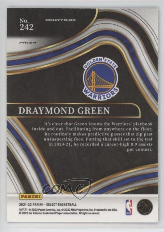 2021-22 Panini Select Courtside Draymond Green Blue Prizm 242 Golden State Warriors