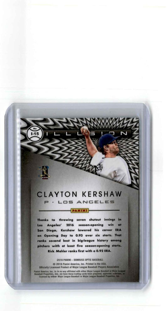 2016 Donruss Optic Illusion Clayton Kershaw #I-15