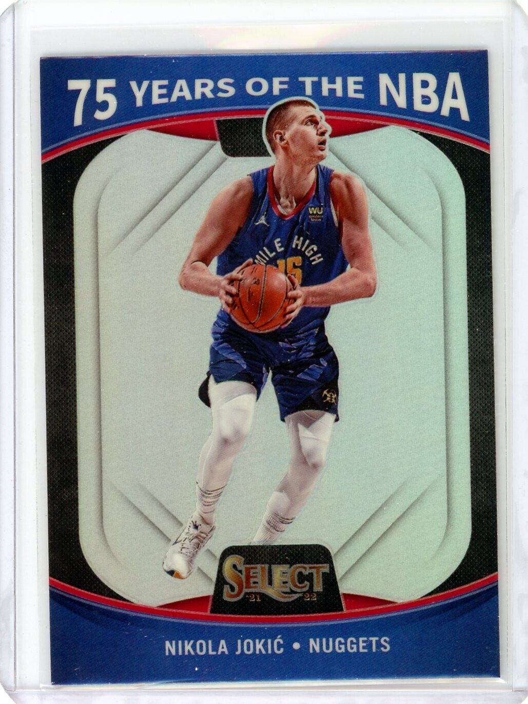 2021-22 Panini Select Nikola Jokic Silver Prizm 75 Years of the NBA #55 Nuggets