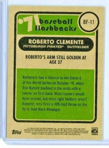 Roberto Clemente 2020 Topps Heritage Baseball Flashbacks Baseball Card #BF11