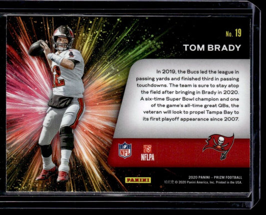 2020 Panini Prizm Fireworks Tom Brady #19 Tampa Bay Buccaneers
