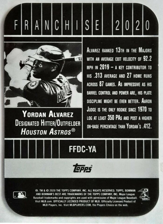 Yordan Alvarez 2020 Bowman's Best RC Franchise 2020 Silver Refractor #FFDC-YA