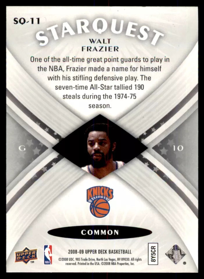2008-09 UPD Starquest Walt Frazier #SQ-11 NY KNICKS