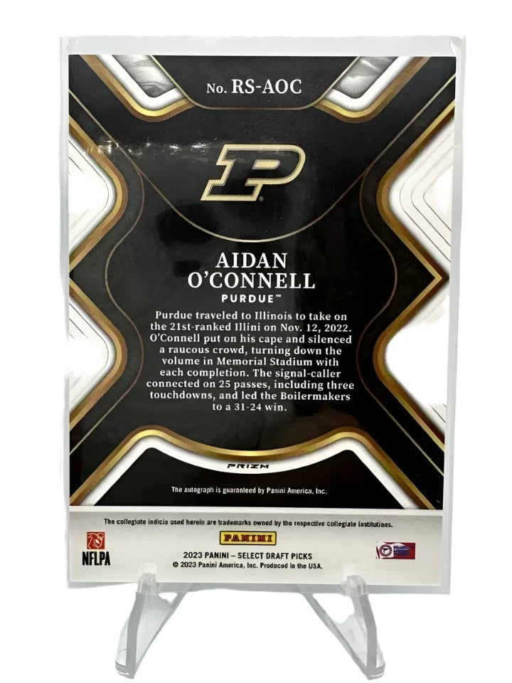 2022 Panini Select Draft Pick Auto Rookie Aidan O'Connell #RS-AOC